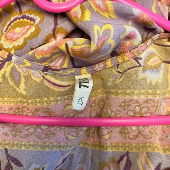 Spell & The Gypsy Lolita Cutout Mini Dress Lover Floral Pink  Lavender Euc - Picture 12 of 12